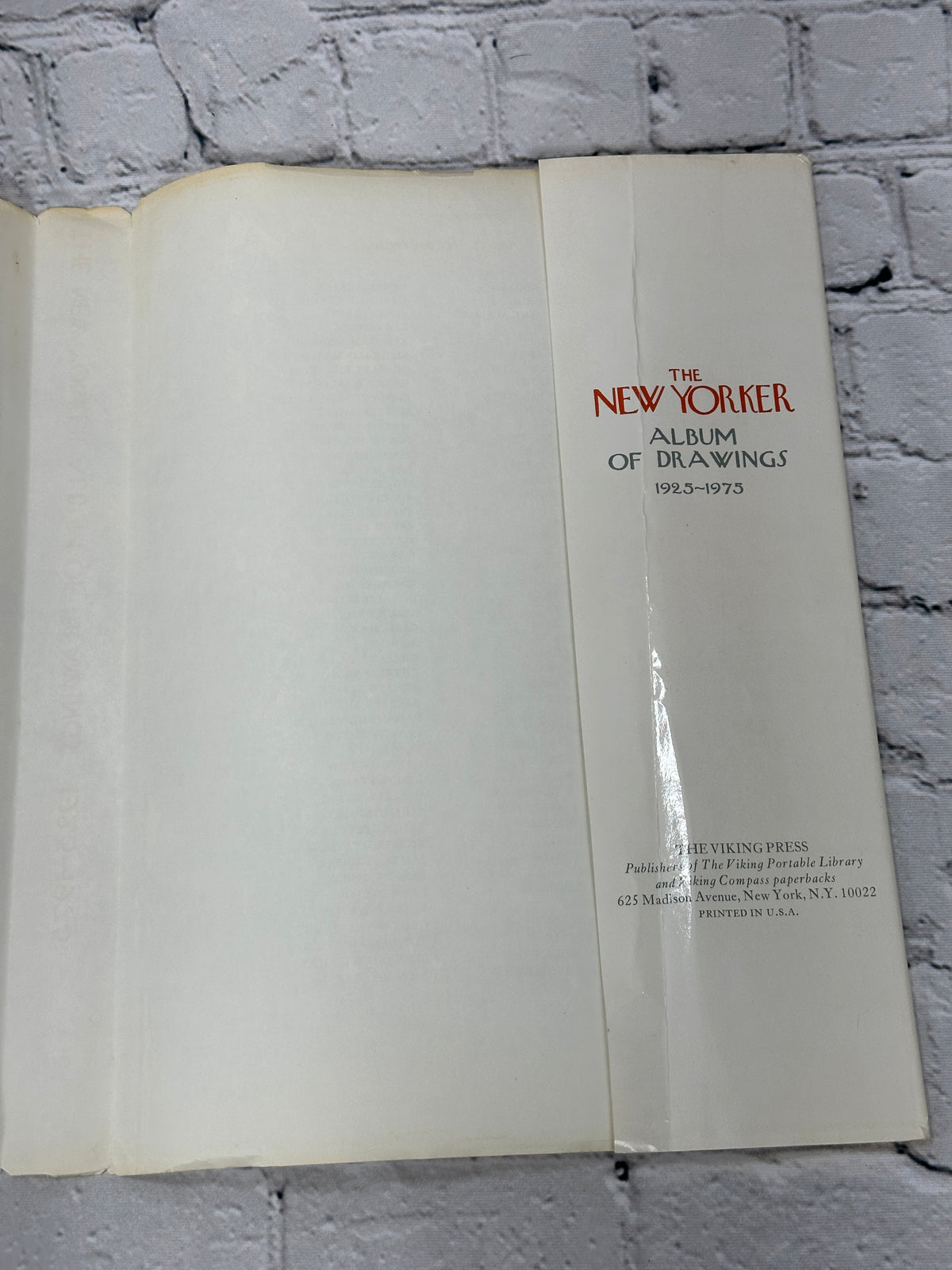 The New Yorker Album of Drawings 1925-1975 by The New Yorker, 1975 The Viking Press hardcover - rear jacket flap