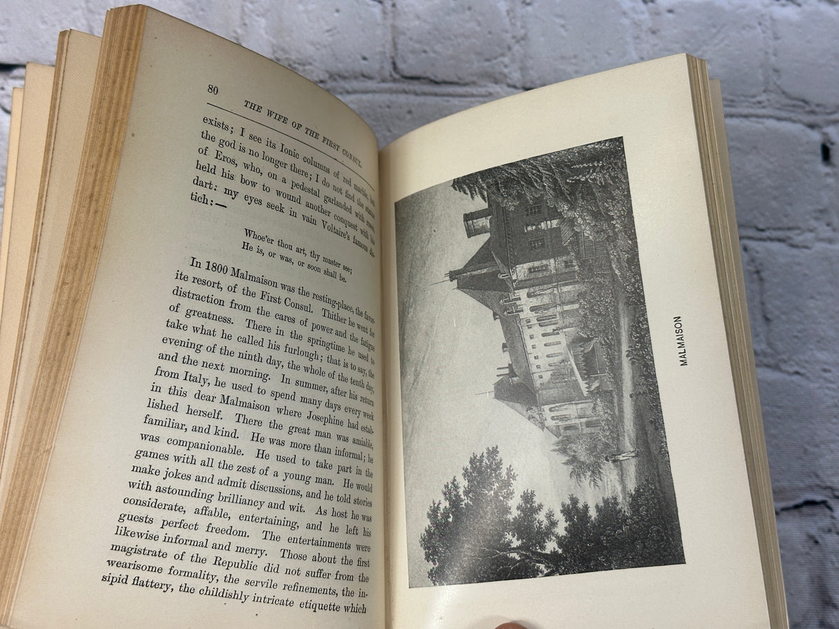 The Wife of the First Consul by Imbert de Saint-Amand, 1901 Scribner's hardcover - text page with Malmaison plate