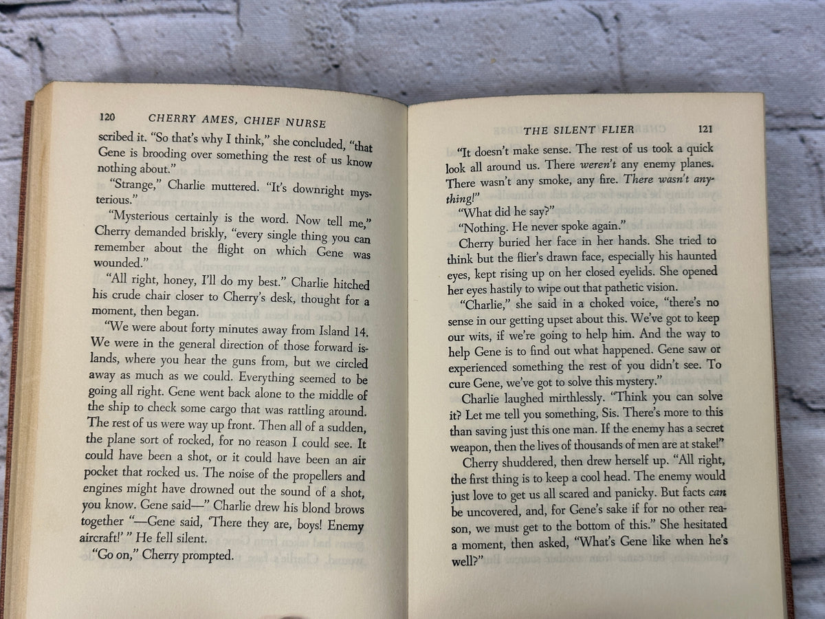 Cherry Ames, Chief Nurse by Helen Wells, 1944 Grosset & Dunlap hardcover - text pages 120-121