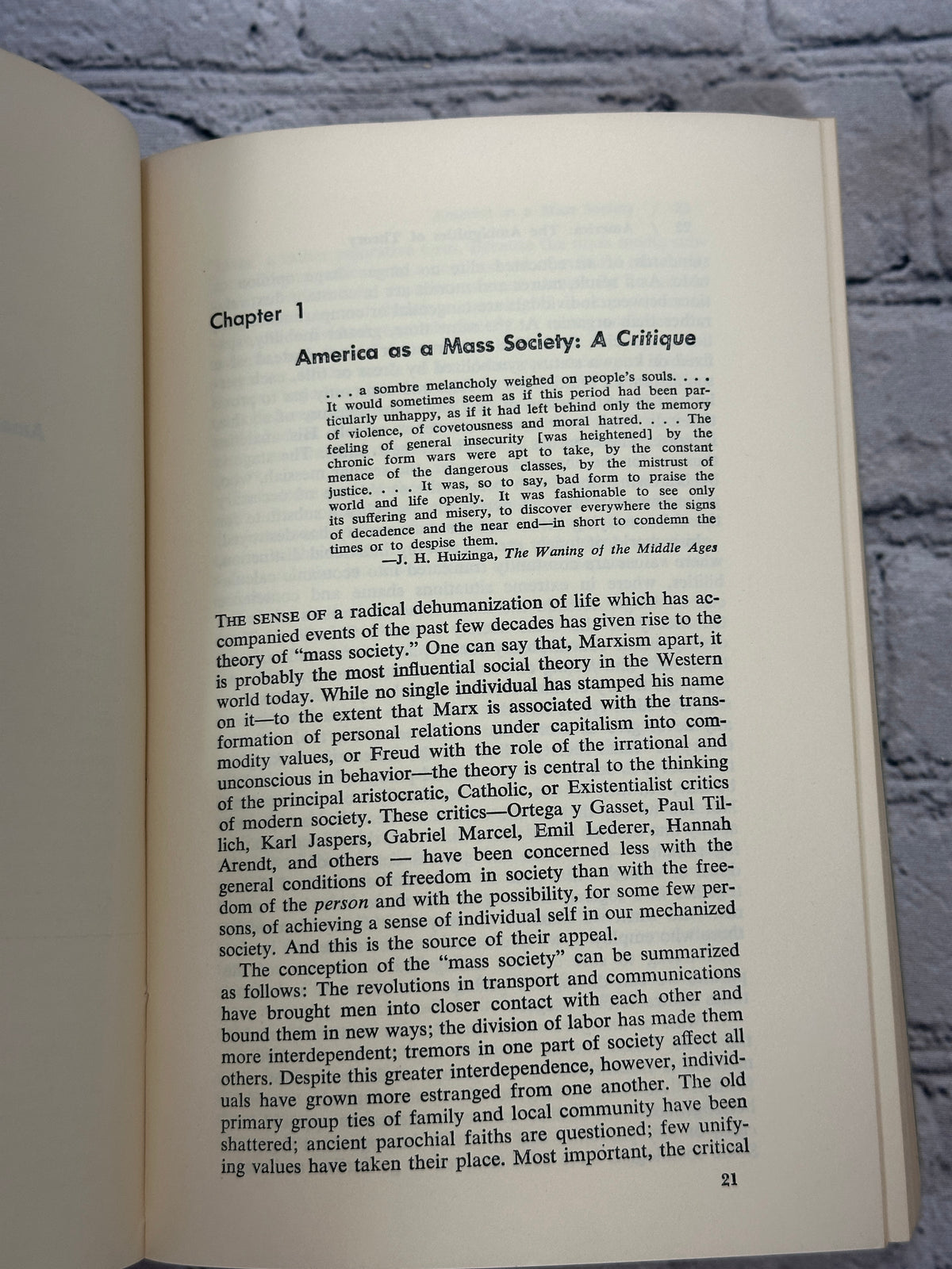 The End of Ideology by Daniel Bell, 1965 Free Press paperback - first chapter page