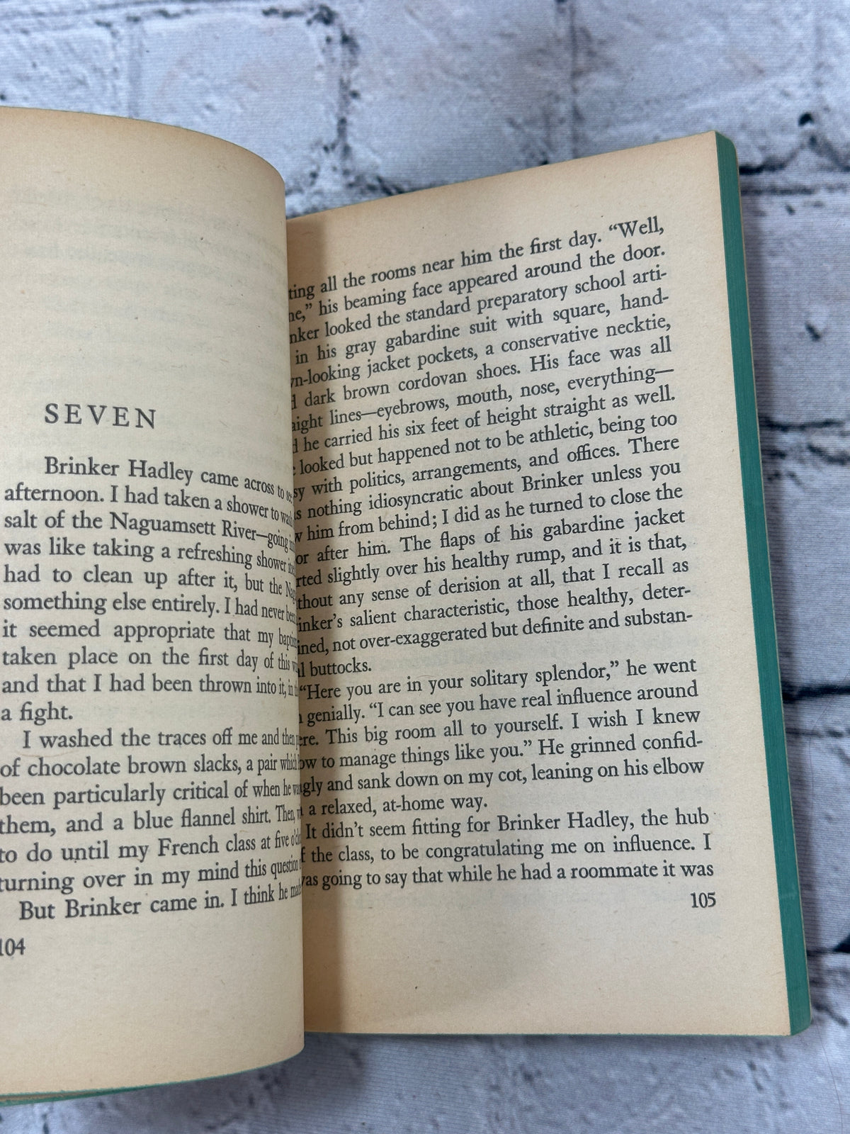 A Separate Peace by John Knowles, 1963 Dell paperback - interior pages