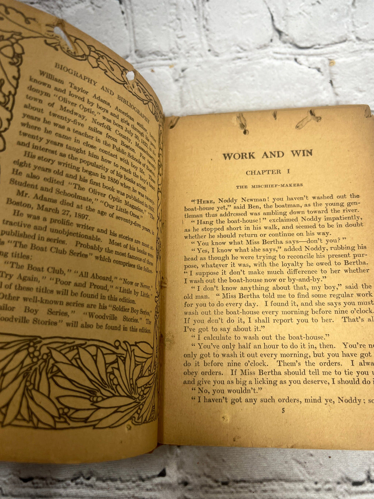 Work and Win by Oliver Optic, 1912 - interior pages