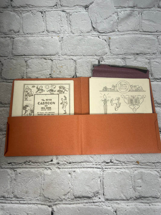 The Heyer Cartoon and Idea Book (Miniature Edition) - folder open with pages