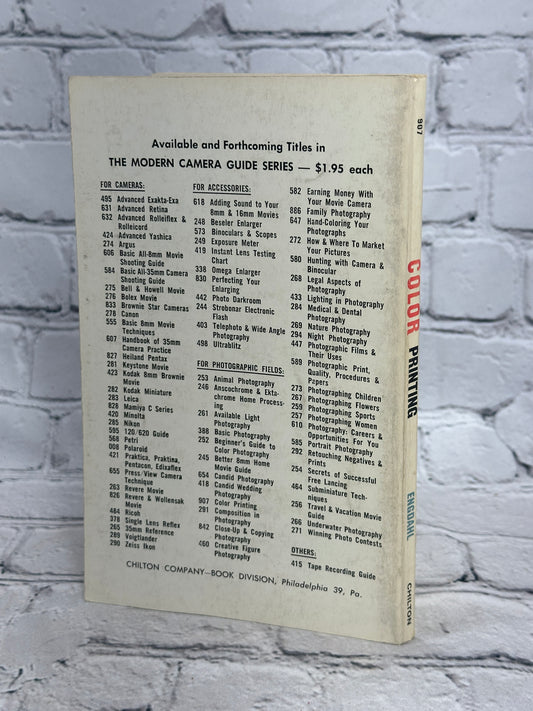 Color Printing by David A. Engdahl, 1962 Chilton paperback - back cover