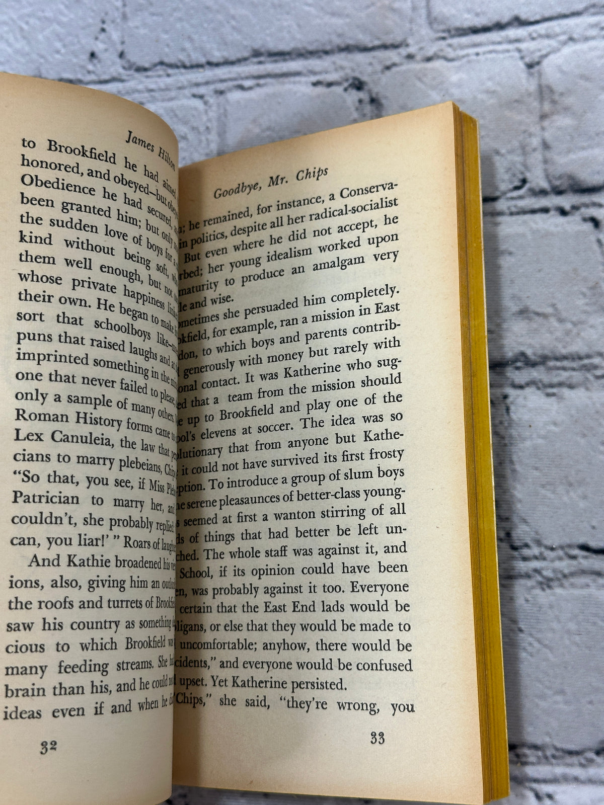 Goodbye, Mr. Chips by James Hilton, 1962 Bantam paperback - interior pages