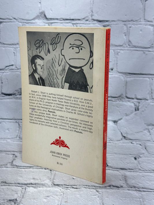 The Gospel According to Peanuts by Robert L. Short, 1965 John Knox Press paperback - back cover