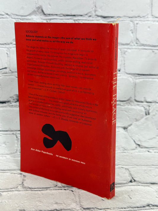 The Image by Kenneth E. Boulding, 1968 Ann Arbor paperback - back cover and spine