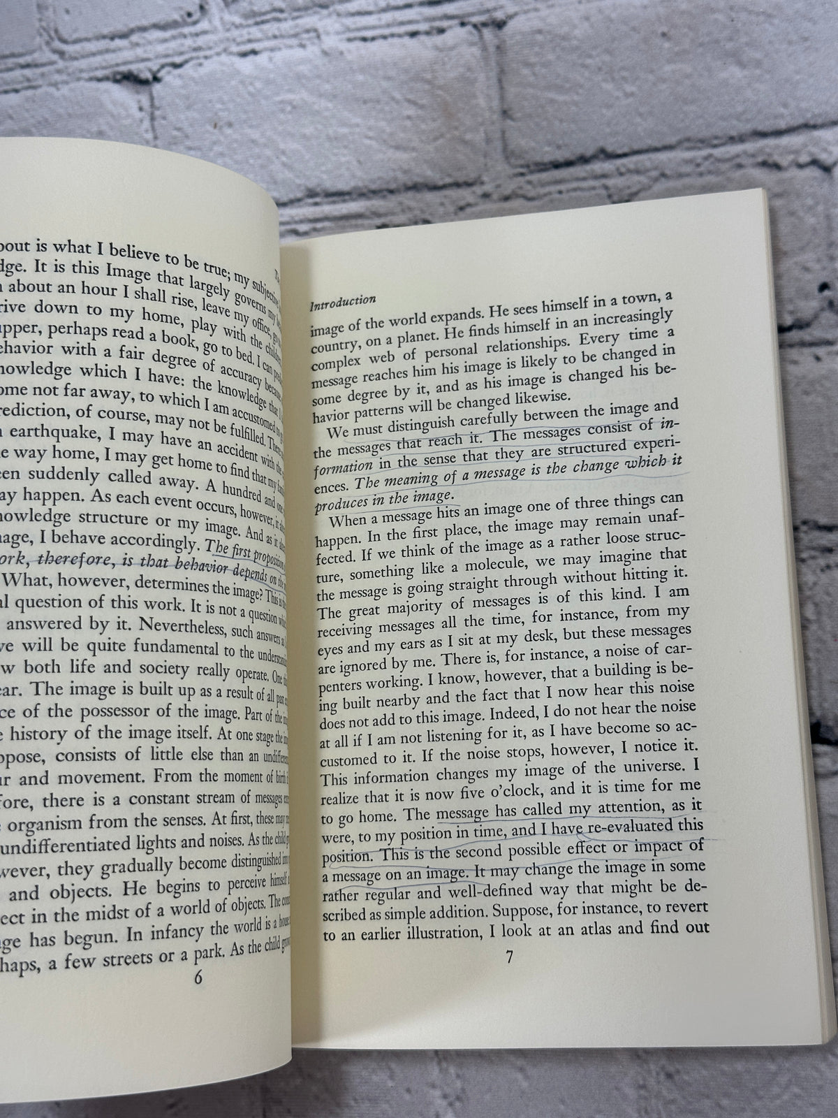 The Image by Kenneth E. Boulding, 1968 Ann Arbor paperback - interior pages