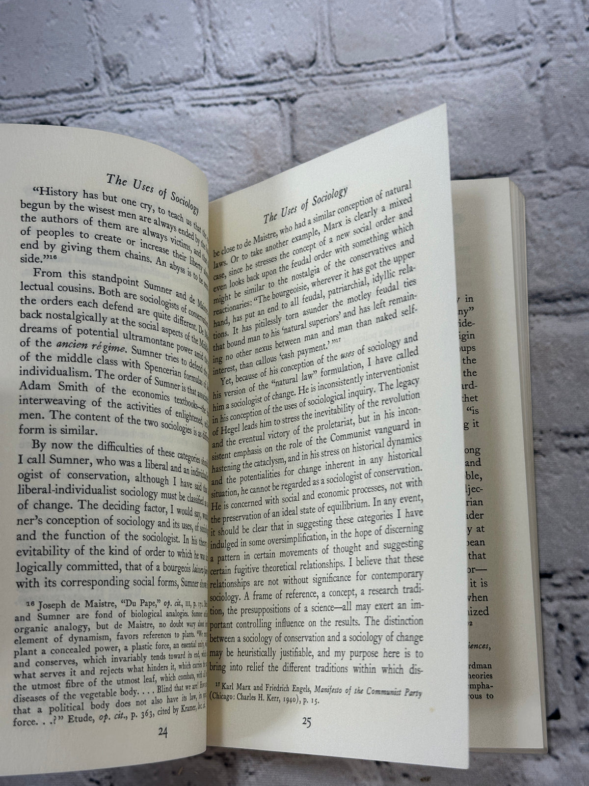The Political Context of Sociology by Leon Bramson, 1967 Princeton paperback - interior pages