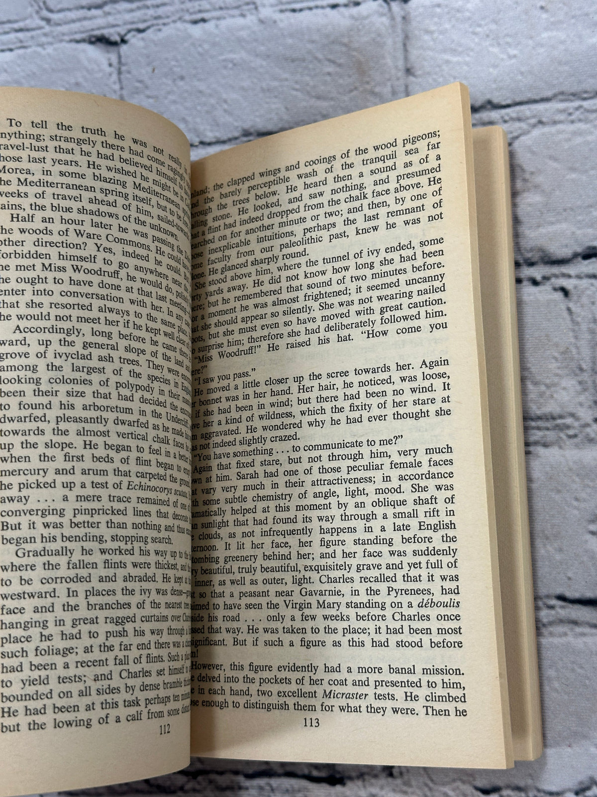 The French Lieutenant's Woman by John Fowles, Signet paperback - interior pages