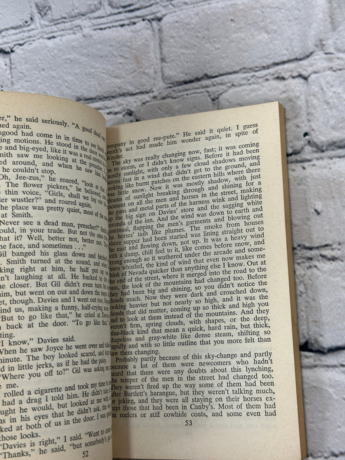The Ox-Bow Incident by Walter Van Tilburg Clark, 1962 Signet Classic paperback - interior pages
