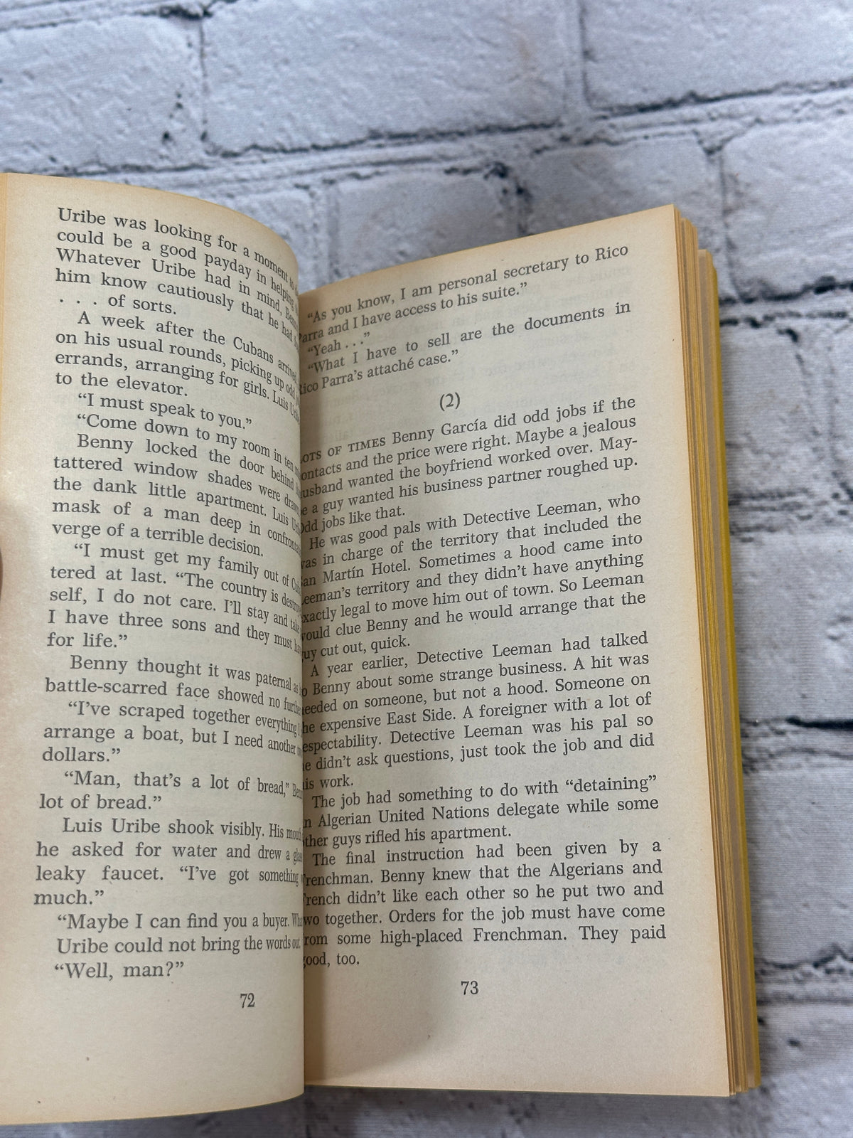 Topaz by Leon Uris, 1968 Bantam paperback - interior pages