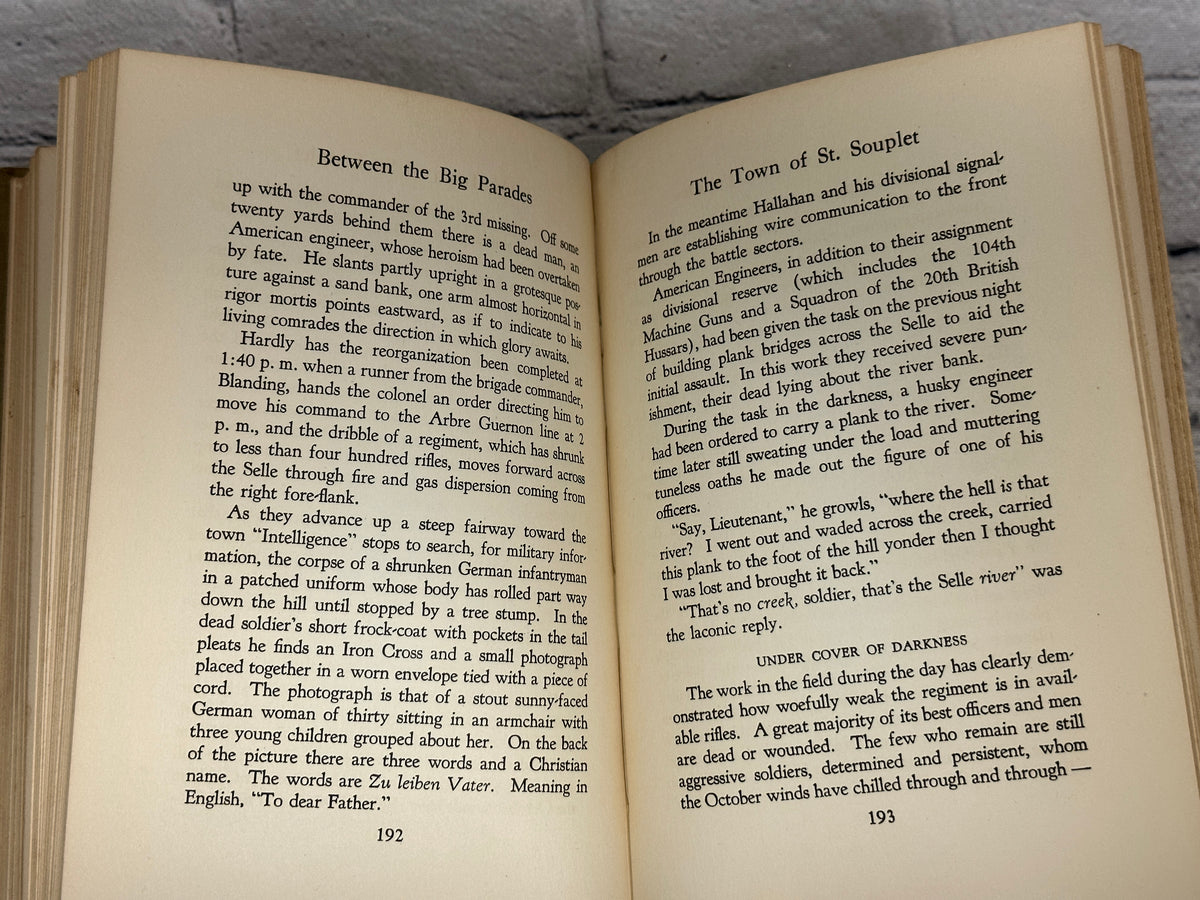 Between the Big Parades by Franklin Wilmer Ward, 1932 Frederick M. Waterbury hardcover - text pages