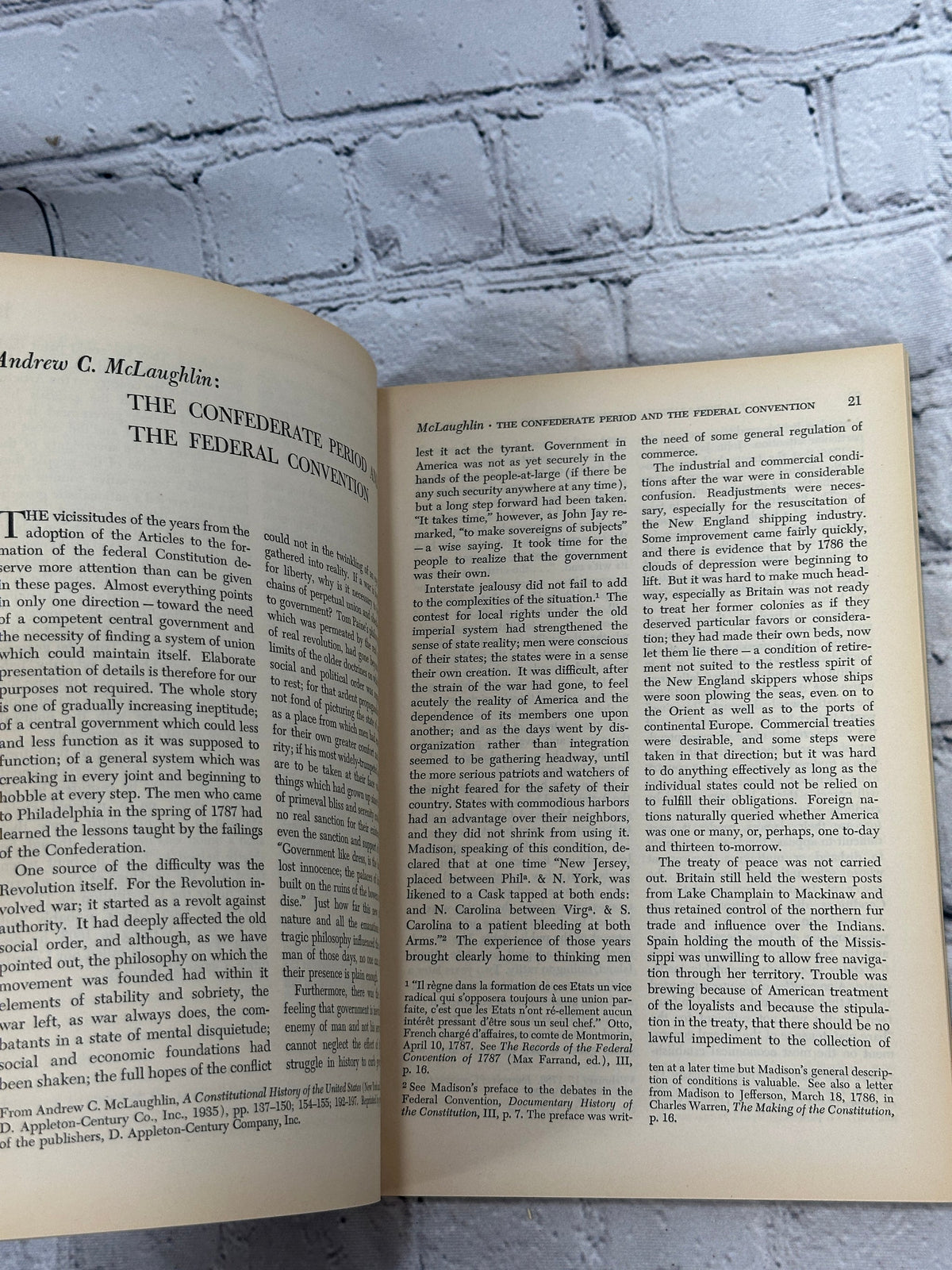 The Declaration of Independence and the Constitution edited by Earl Latham, 1966 D. C. Heath paperback - interior pages