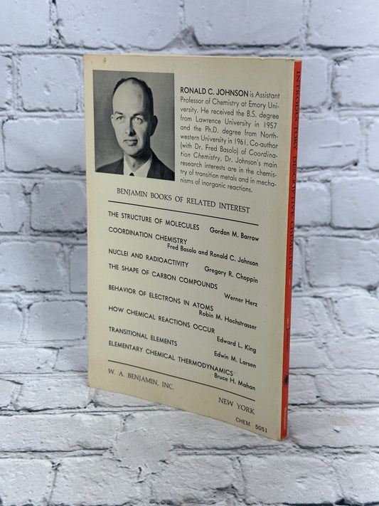 Introductory Descriptive Chemistry by Ronald C. Johnson, 1966 W. A. Benjamin paperback - back cover