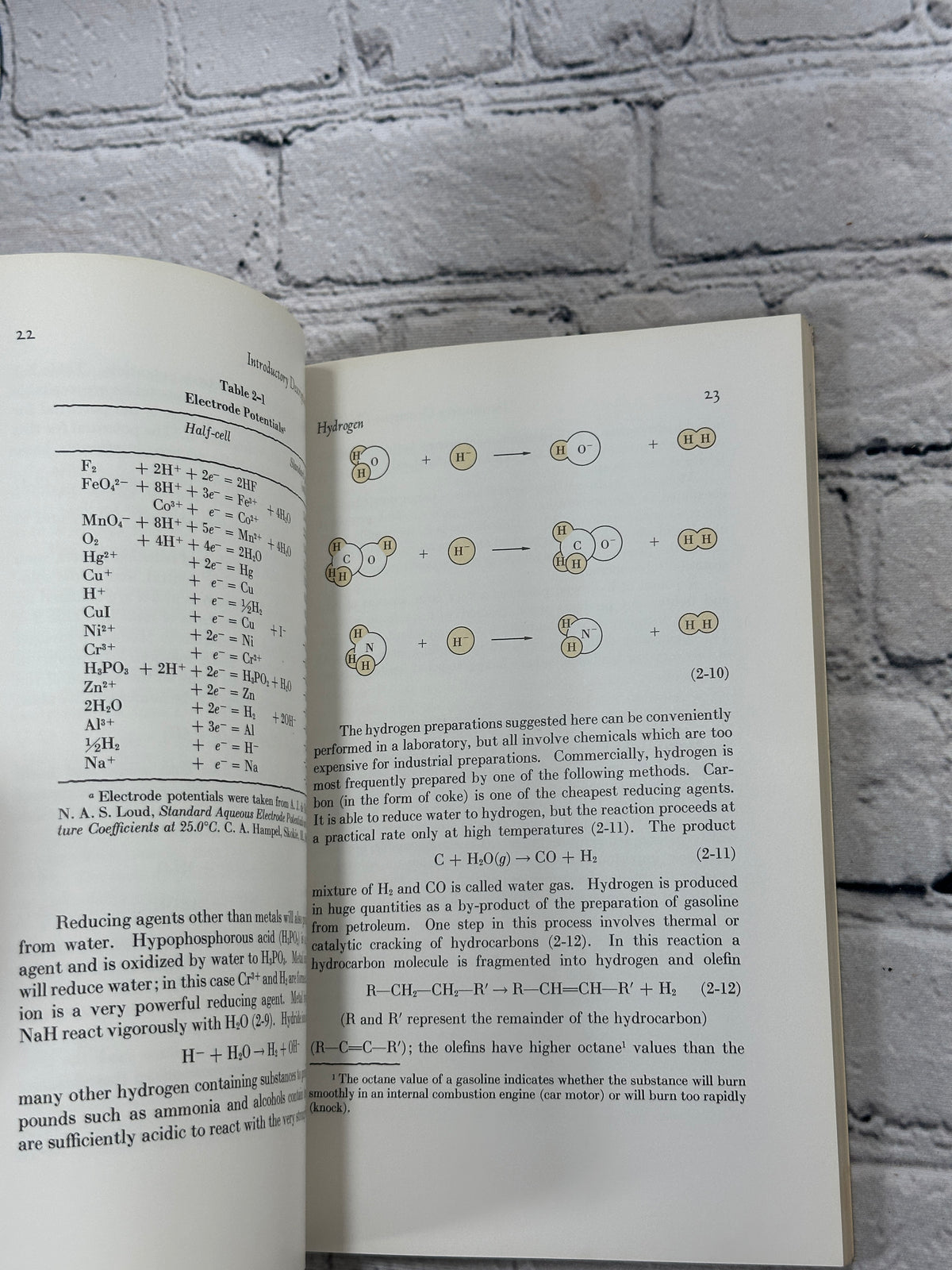 Introductory Descriptive Chemistry by Ronald C. Johnson, 1966 W. A. Benjamin paperback - text pages with tables