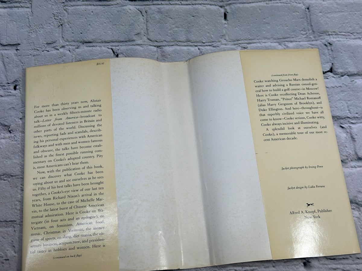 The Americans by Alistair Cooke, 1979 Knopf first edition hardcover - dust jacket flaps