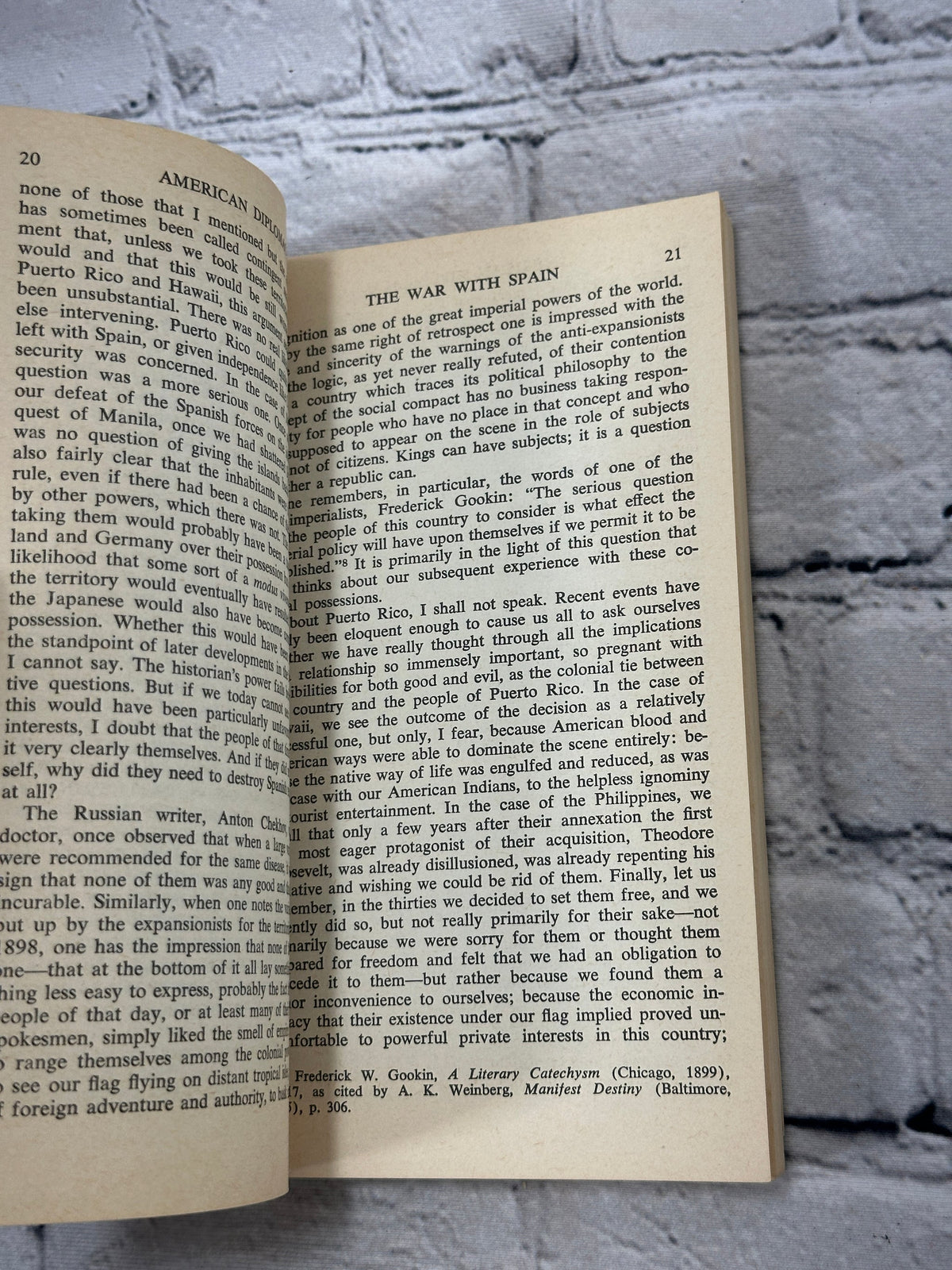 American Diplomacy, 1900-1950 by George F. Kennan, 1963 Mentor Books paperback - text pages
