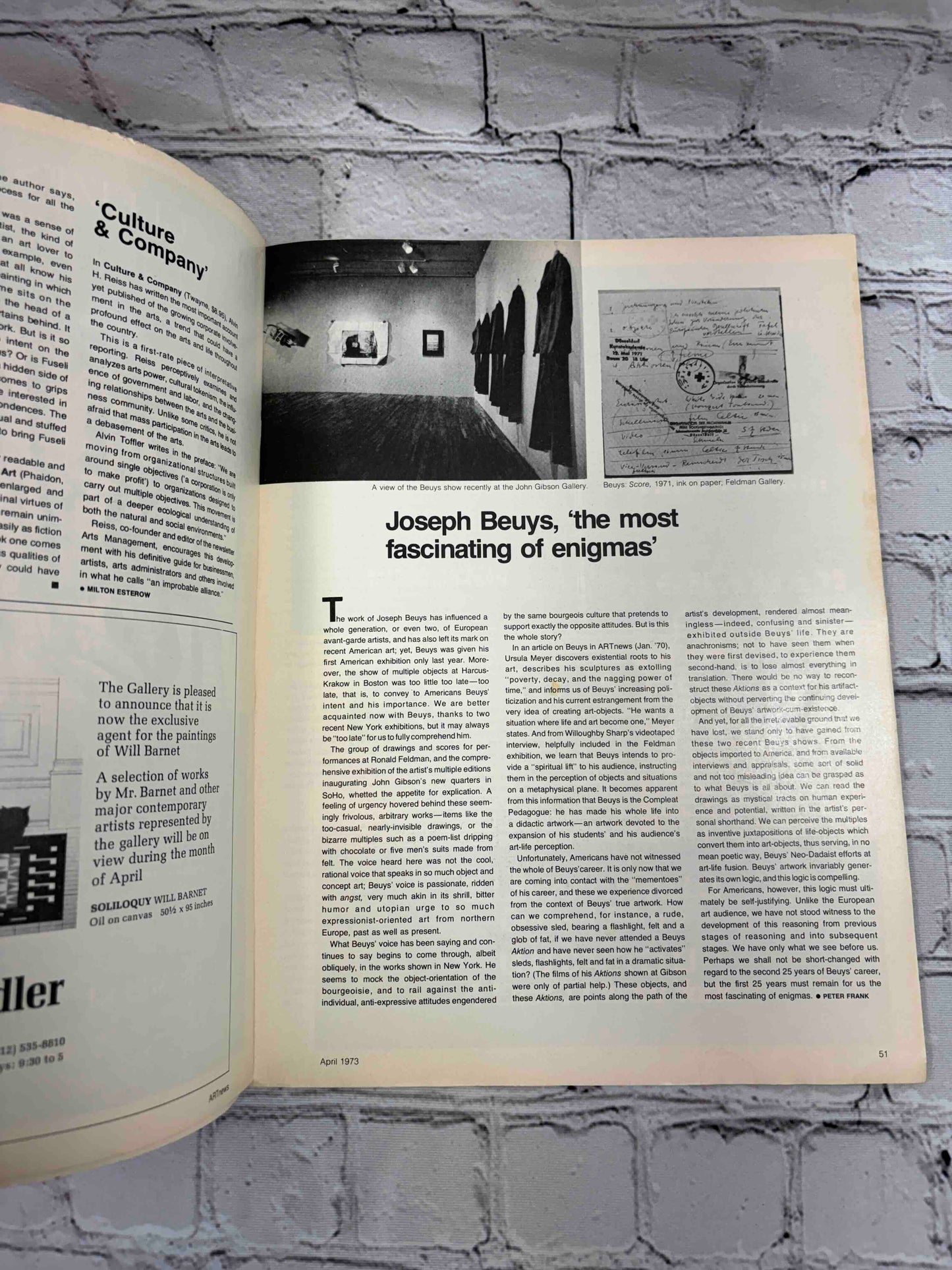 Artnews Magazine (April 1973)