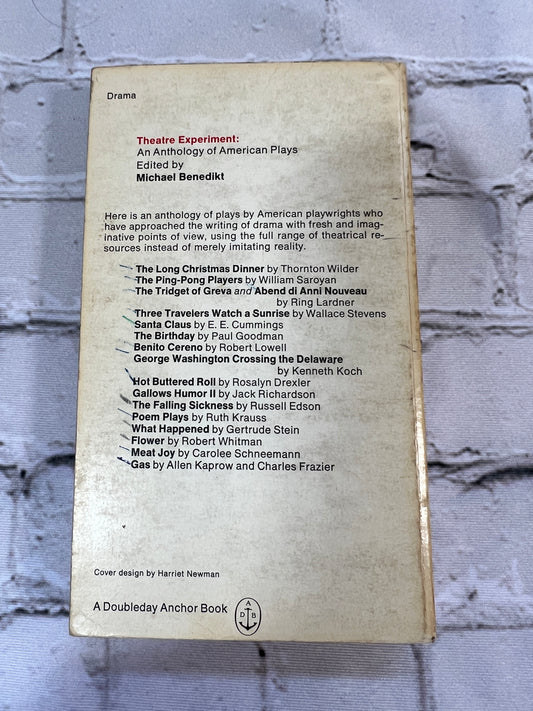 Theatre Experiment An Anthology of American Plays