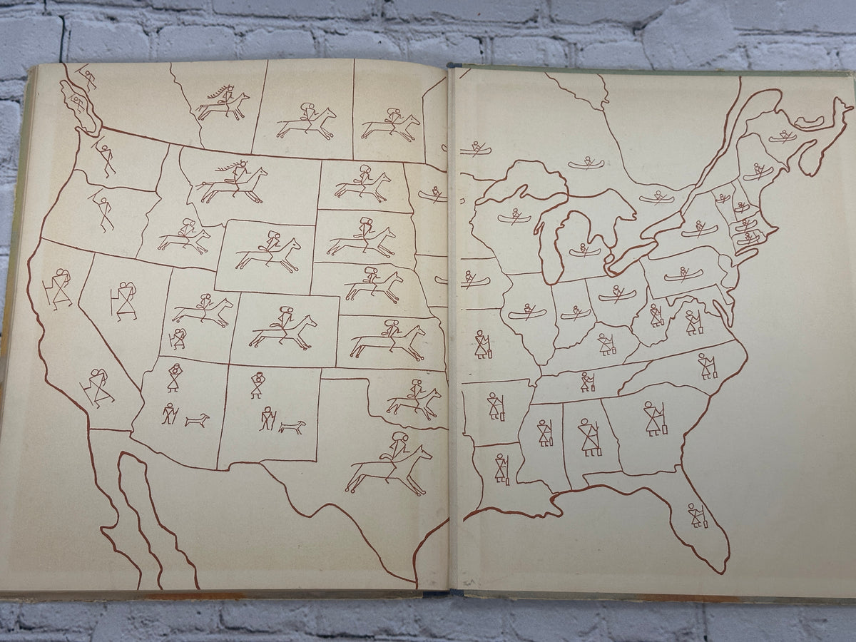 Indians of Yesterday - rear map endpaper
