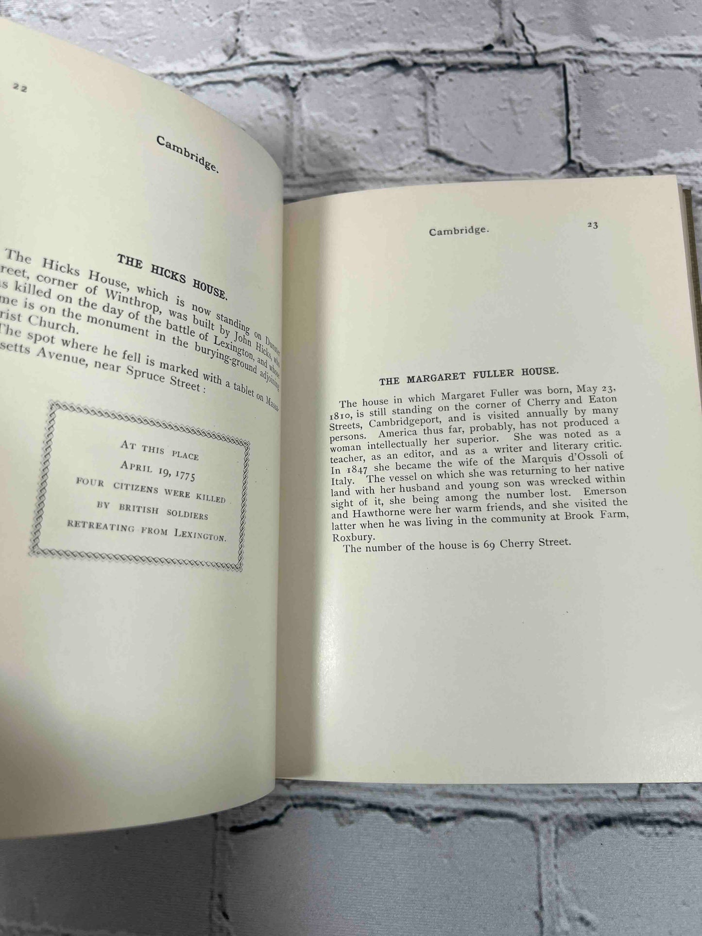 Historic Houses & Spots in Cambridge and Near by Towns