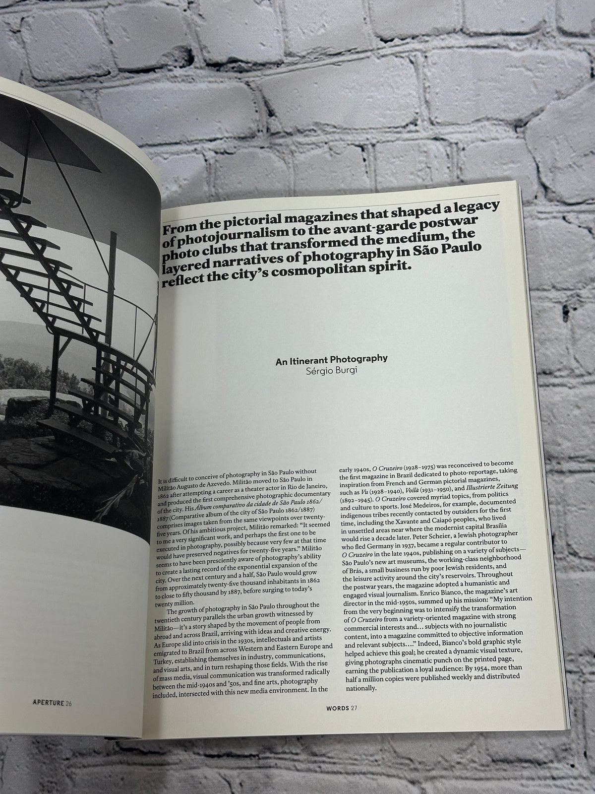 Aperture 215 The Sao Paulo Issue, Summer 2014 Aperture magazine - An Itinerant Photography article by Sergio Burgi