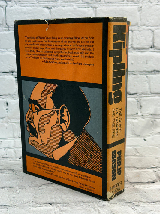 Kipling: The Glass, the Shadow and the Fire by Philip Mason, 1975 Harper & Row first US edition hardcover - rear panel and spine of dust jacket