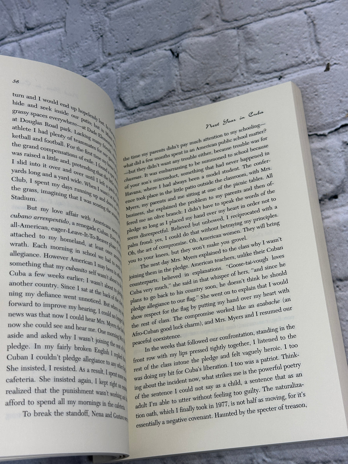 Next Year in Cuba by Gustavo Pérez Firmat, 1995 Anchor Books advance reading copy - interior pages