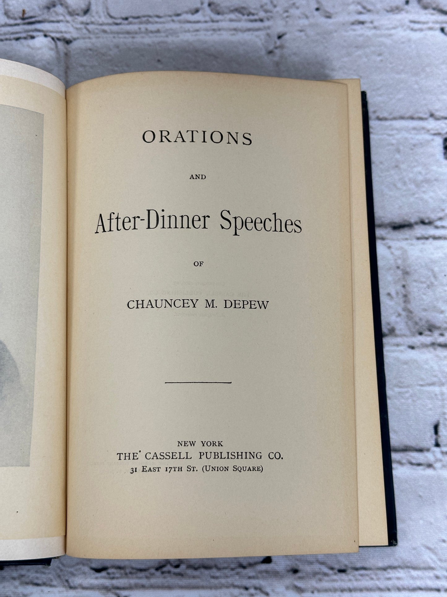 Orations and After Dinner Speeches by Chauncey Depew [1896]