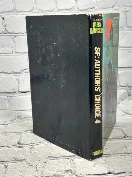 SF: Authors' Choice 4 edited by Harry Harrison, 1974 Putnam Book Club Edition hardcover - dust jacket rear and spine