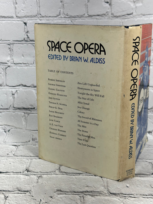 Space Opera edited by Brian W. Aldiss, 1974 Doubleday Book Club Edition hardcover - dust jacket rear and spine