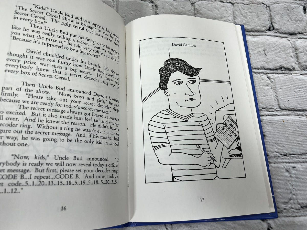 A Secret Prize in Every Box by David L. Cannon, 1993 hardcover - text page and illustration