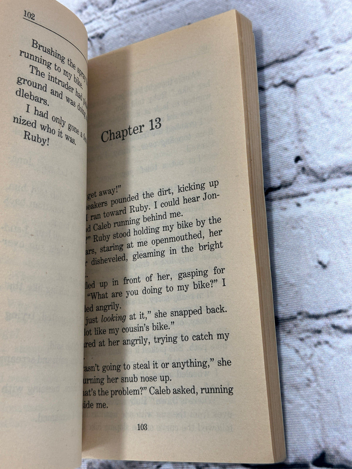 The Dead Girlfriend by R. L. Stine, 1993 Scholastic paperback - chapter 13 page