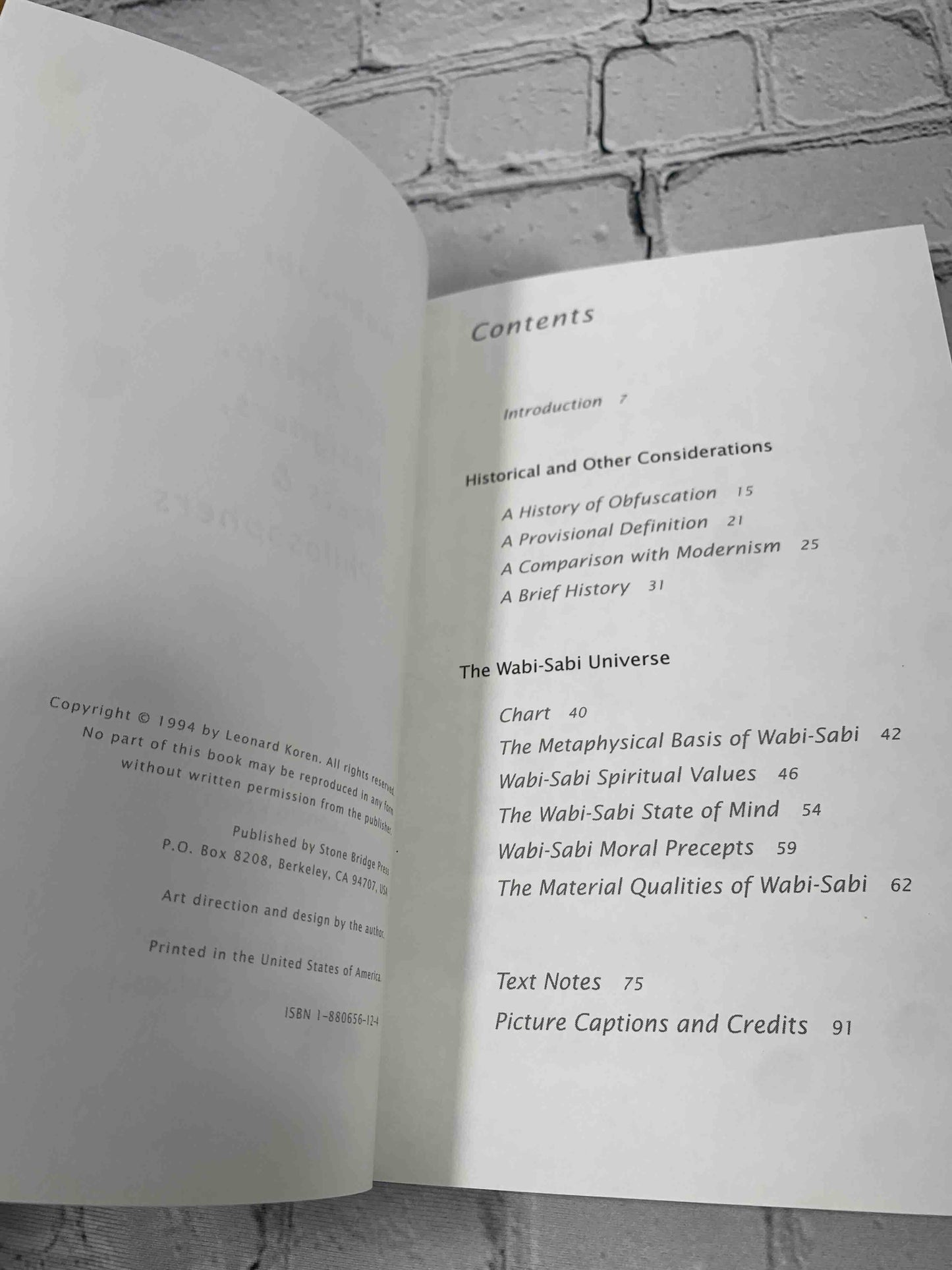 Wabi-Sabi: for Artists, Designers, Poets & Philosophers