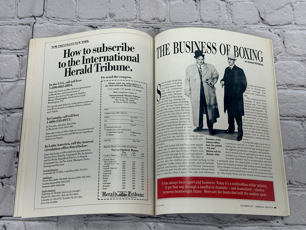 American Heritage October 1991 - The Business of Boxing article