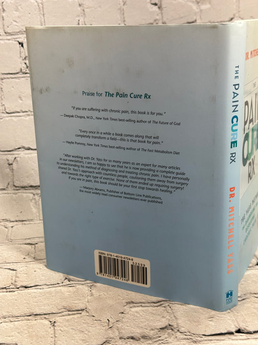 The Pain Cure Rx by Mitchell Yass, 2015 Hay House first edition hardcover - dust jacket back
