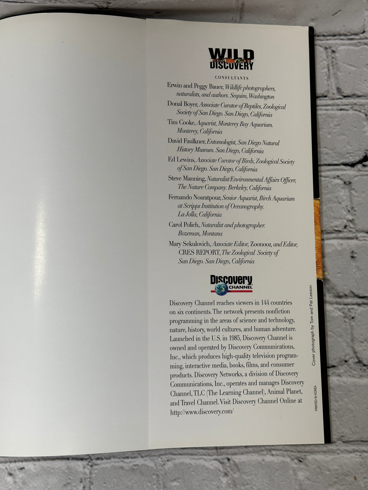 Wild Discovery, 1998 Time-Life Books hardcover - text pages
