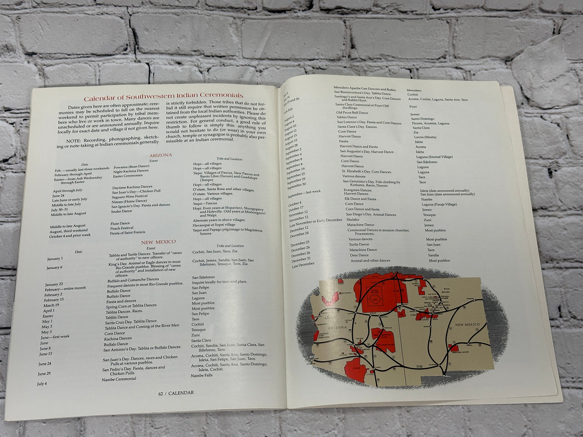 Southwestern Indian Ceremonials by Tom Bahti, 1987 KC Publications paperback - interior pages