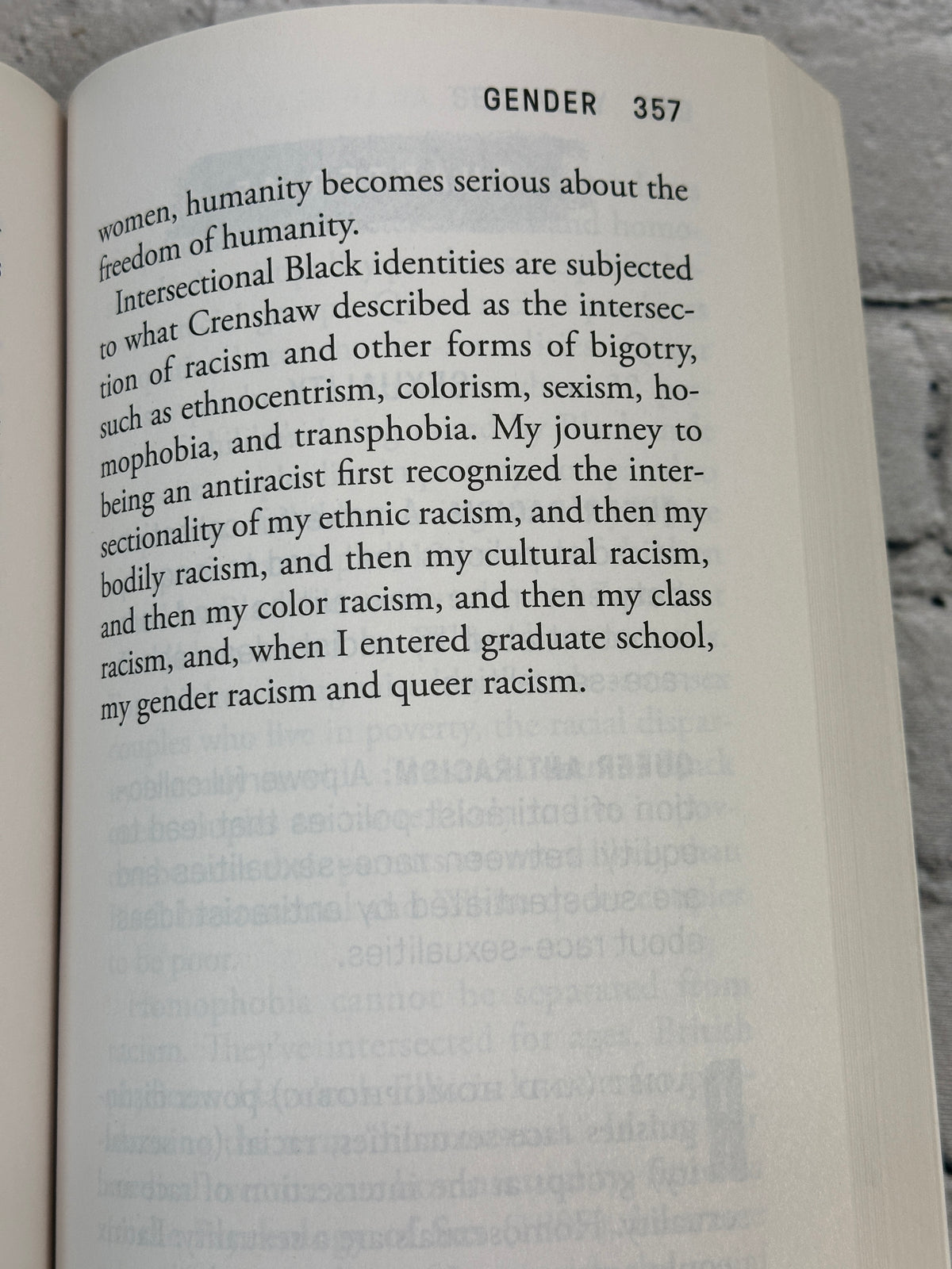 How to Be an Antiracist by Ibram X. Kendi, 2019 Random House Large Print paperback - interior page