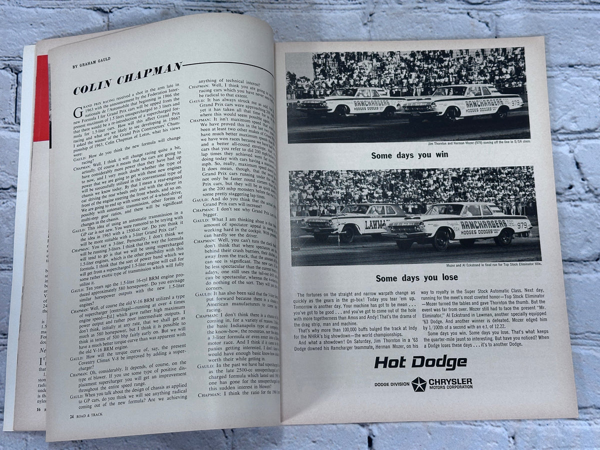 Road & Track Magazine March 1964