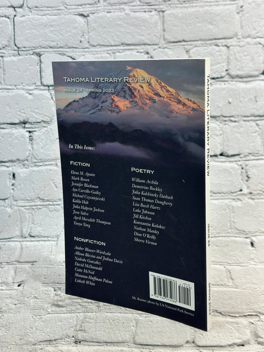 Tahoma Literary Review Number 24, Spring 2023, paperback - back cover