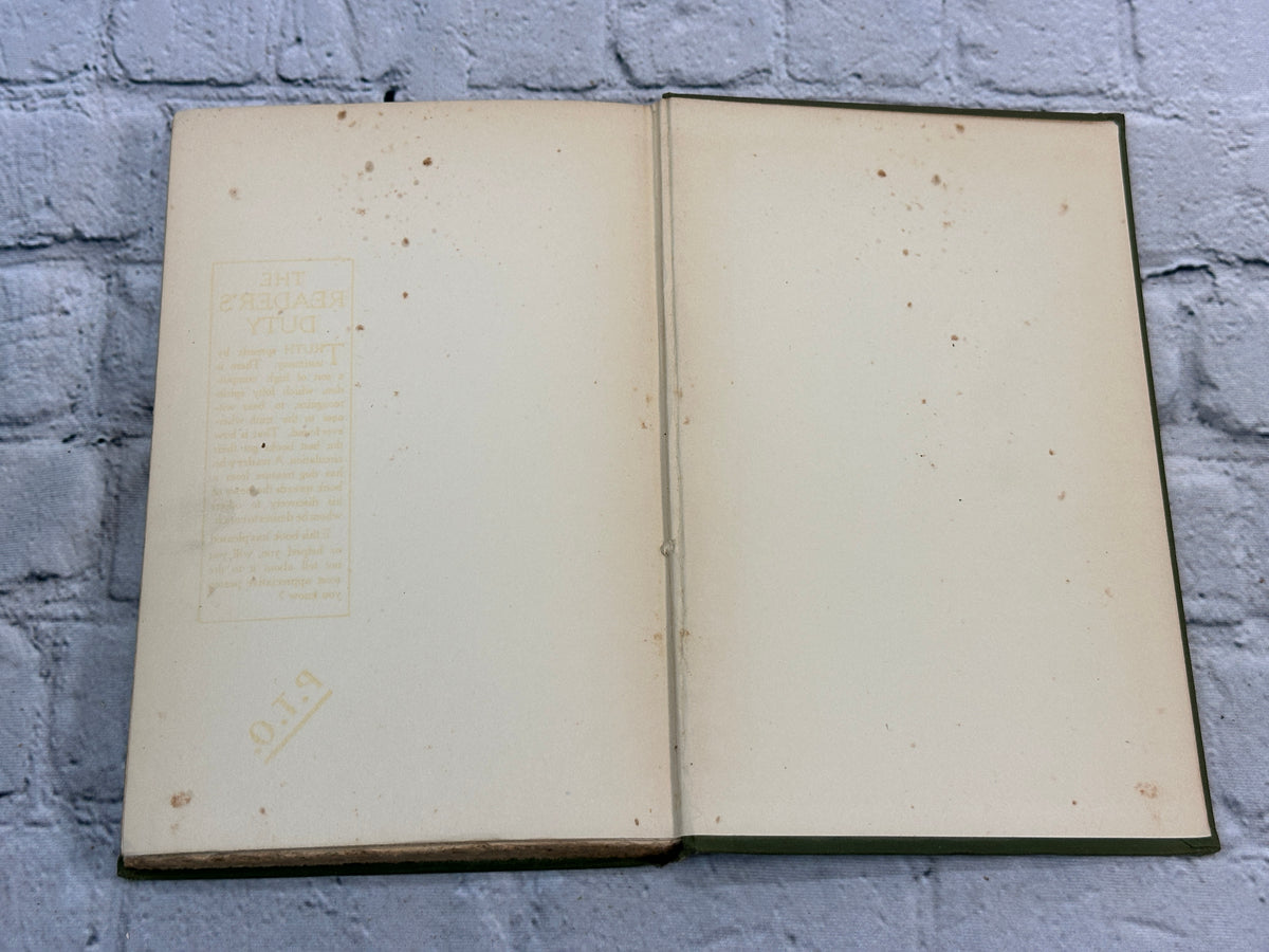 Partners by Margaret Deland, 1913 Harper & Brothers first edition hardcover - rear endpapers