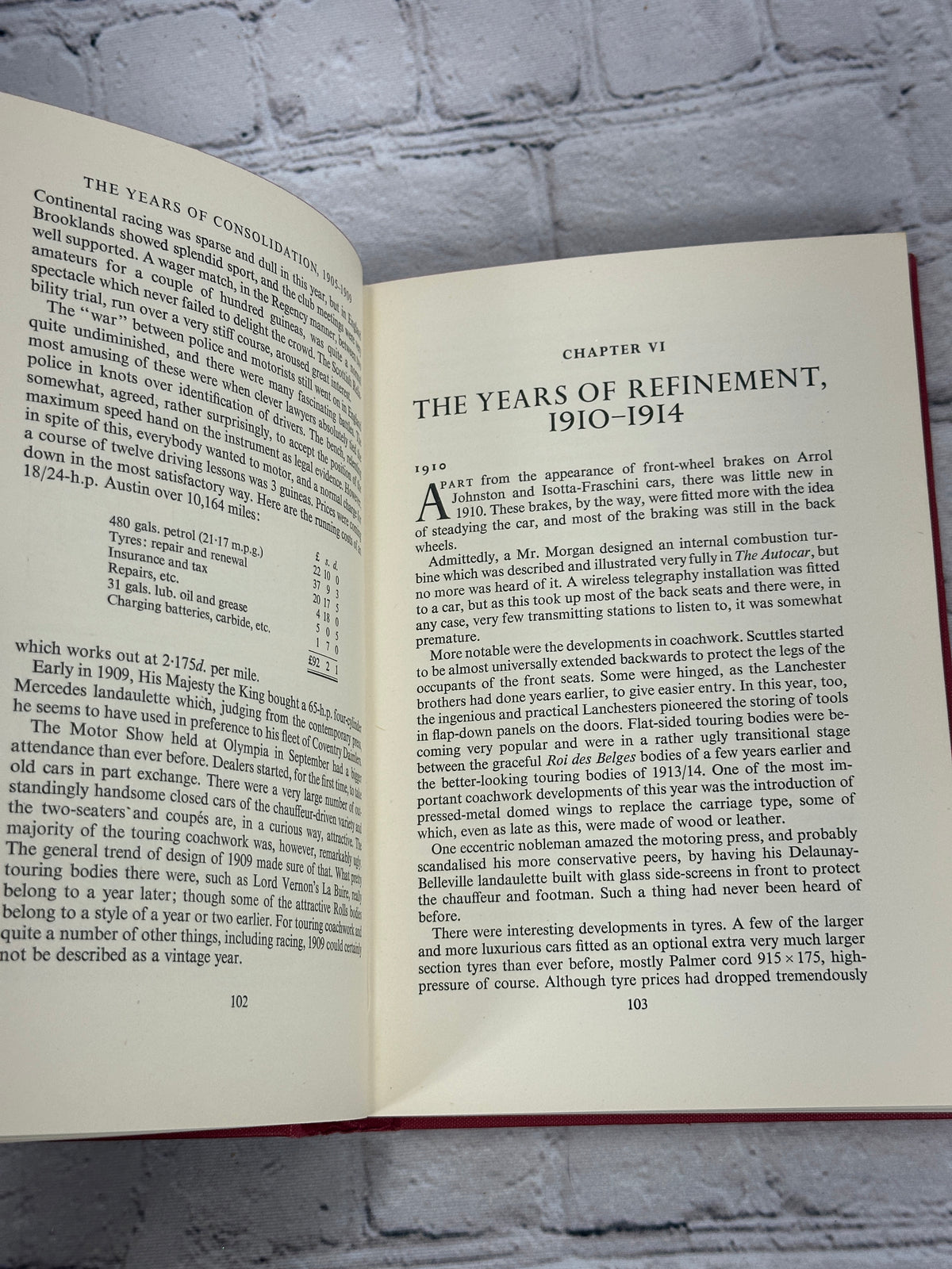 The Veteran Motor Car by David Scott-Moncrieff, 1956 Scribner's hardcover - chapter 1 opening