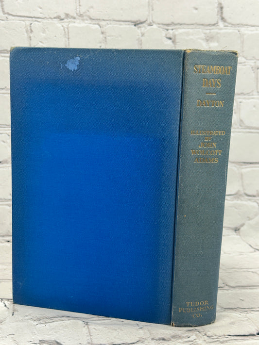 Steamboat Days by Fred Erving Dayton, 1939 Tudor hardcover - back cover and spine