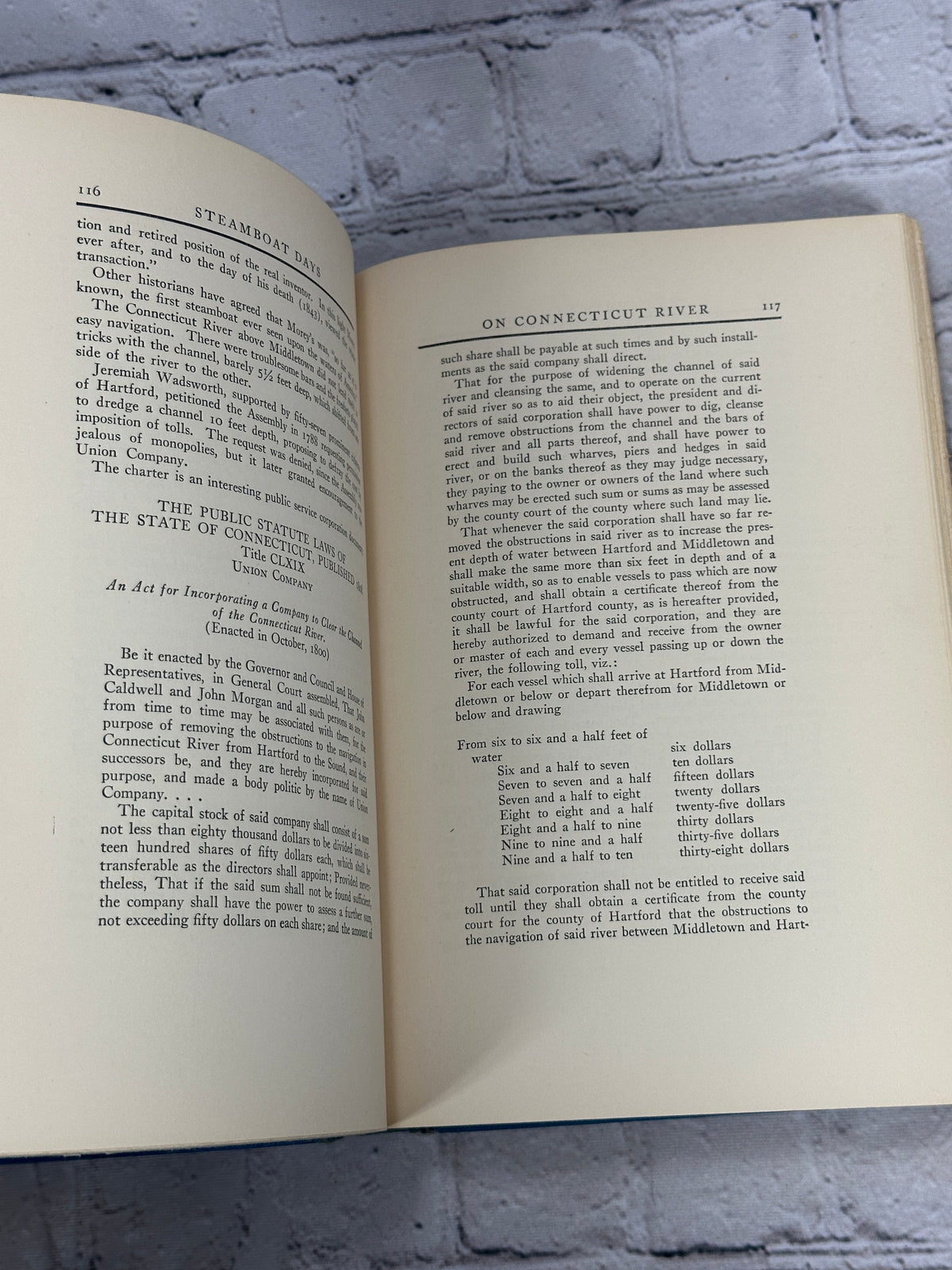 Steamboat Days by Fred Erving Dayton, 1939 Tudor hardcover - text pages