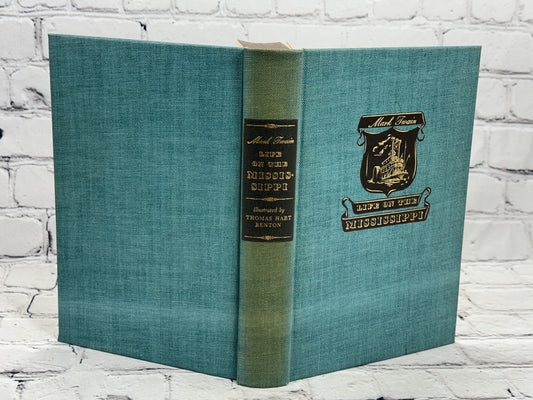 Life on the Mississippi by Mark Twain, 1944 Heritage Press - boards