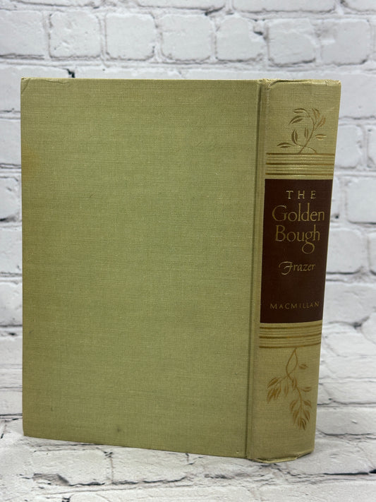 The Golden Bough by James George Frazer, 1951 Macmillan abridged hardcover - rear board and spine