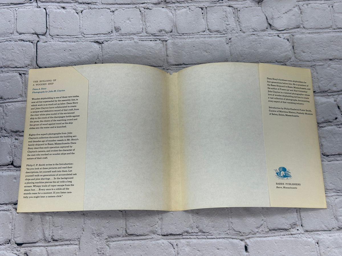 The Building of a Wooden Ship by Dana A. Story, 1971 Barre Publishers hardcover - final pages