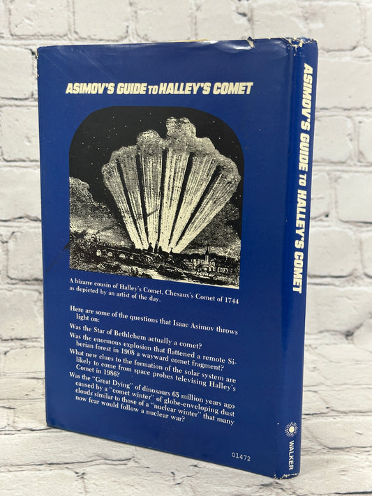 Asimov's Guide to Halley's Comet by Isaac Asimov, 1985 Walker book club hardcover - dust jacket rear and spine